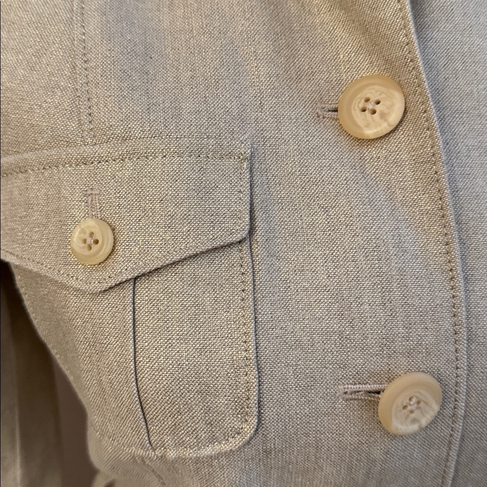 Black Label Ralph Lauren Beige Utility Jacket with Belt - Picture 3 of 12